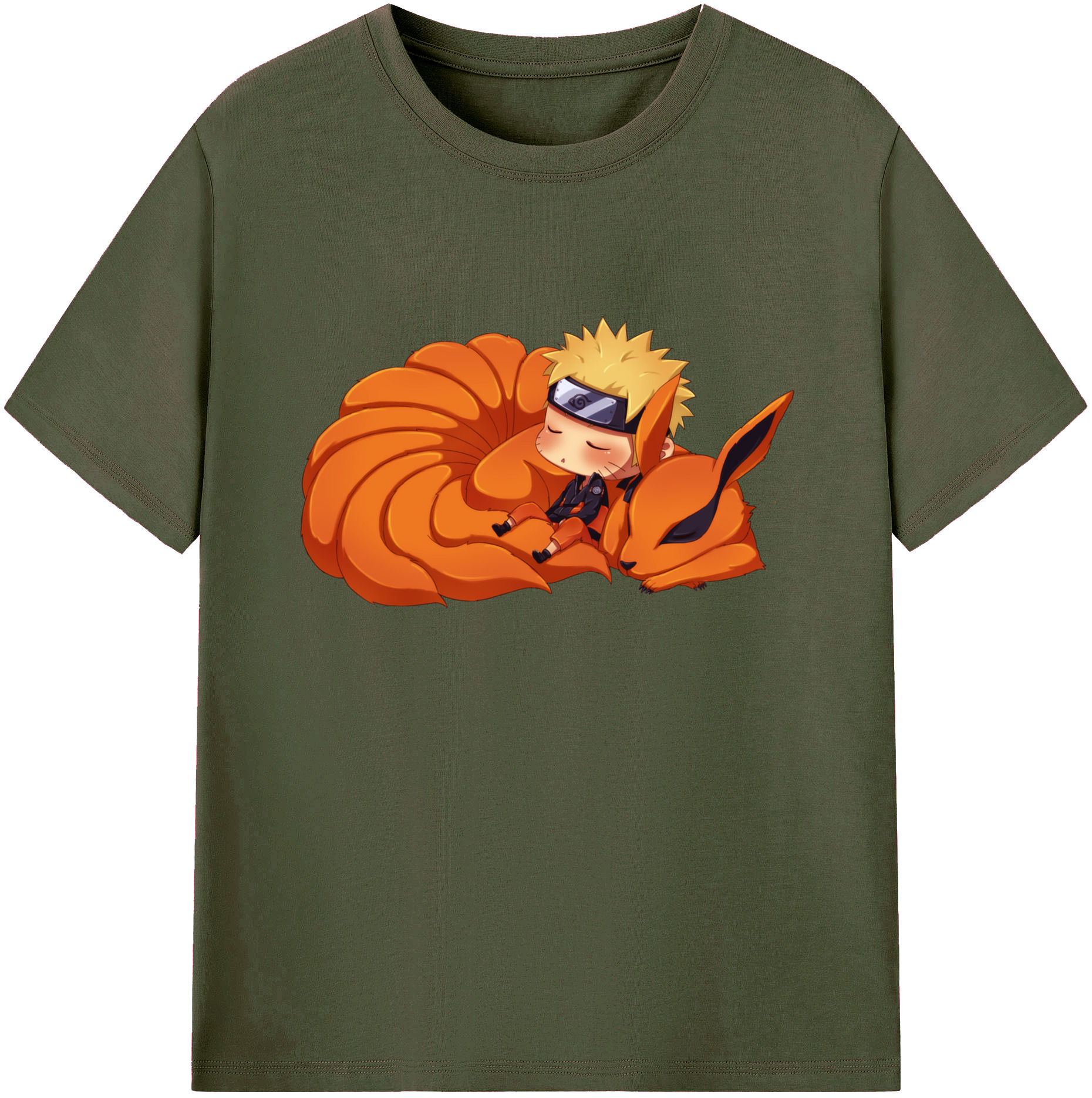 （画像用） NARUTO -ナルト- うずまき ナルト Uzumaki Naruto 綿100％ メンズ半袖Tシャツ｜肌触りやわらか＆通気性